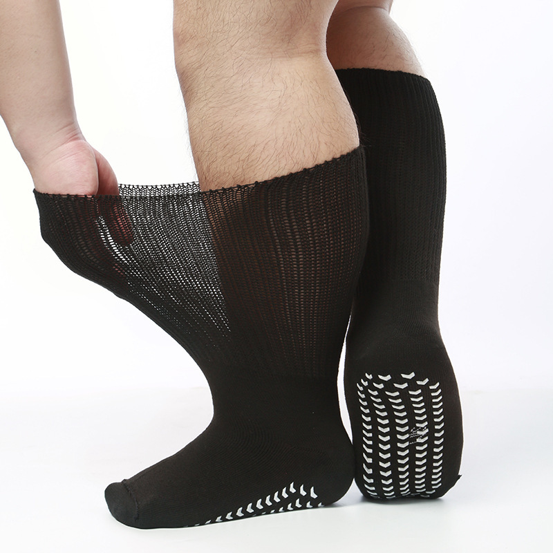 Middle-Aged and Elderly Socks Men's Swollen Feet and Obese Extra Wide Size Care Socks Diabetic Socks Sugar Foot Socks