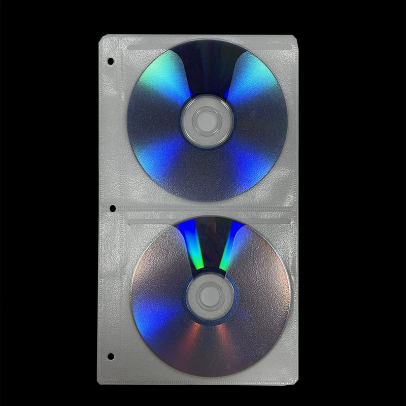Производители поставляют внутренние страницы для CD с тремя отверстиями, вмещающие два диска, сумки для хранения, внутренние страницы для дисков из полипропилена оптом.