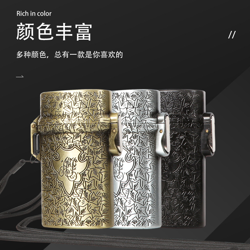 スポット卸売浴血ギャングシェルビーシガレットケース粗中細三目的金属シガレットケース 20 個粗いストラップ付き|undefined