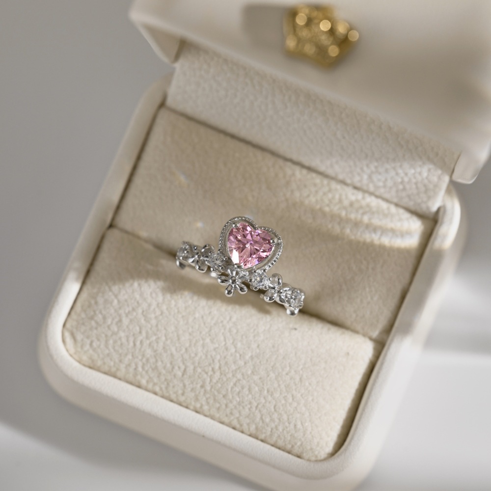3g Weight Zircon Inlay Material Rings Classification 5, 9 Ring Size 1 Piece Quantity Daily Occasion 925 Sterling Silver Material Heart Shape Pattern 2025 Spring and Summer Season Women's Gender Plating Design Sweet Style 925 Sterling Silver Zircon Heart Shape Rings 925 Sterling Silver Rings 17