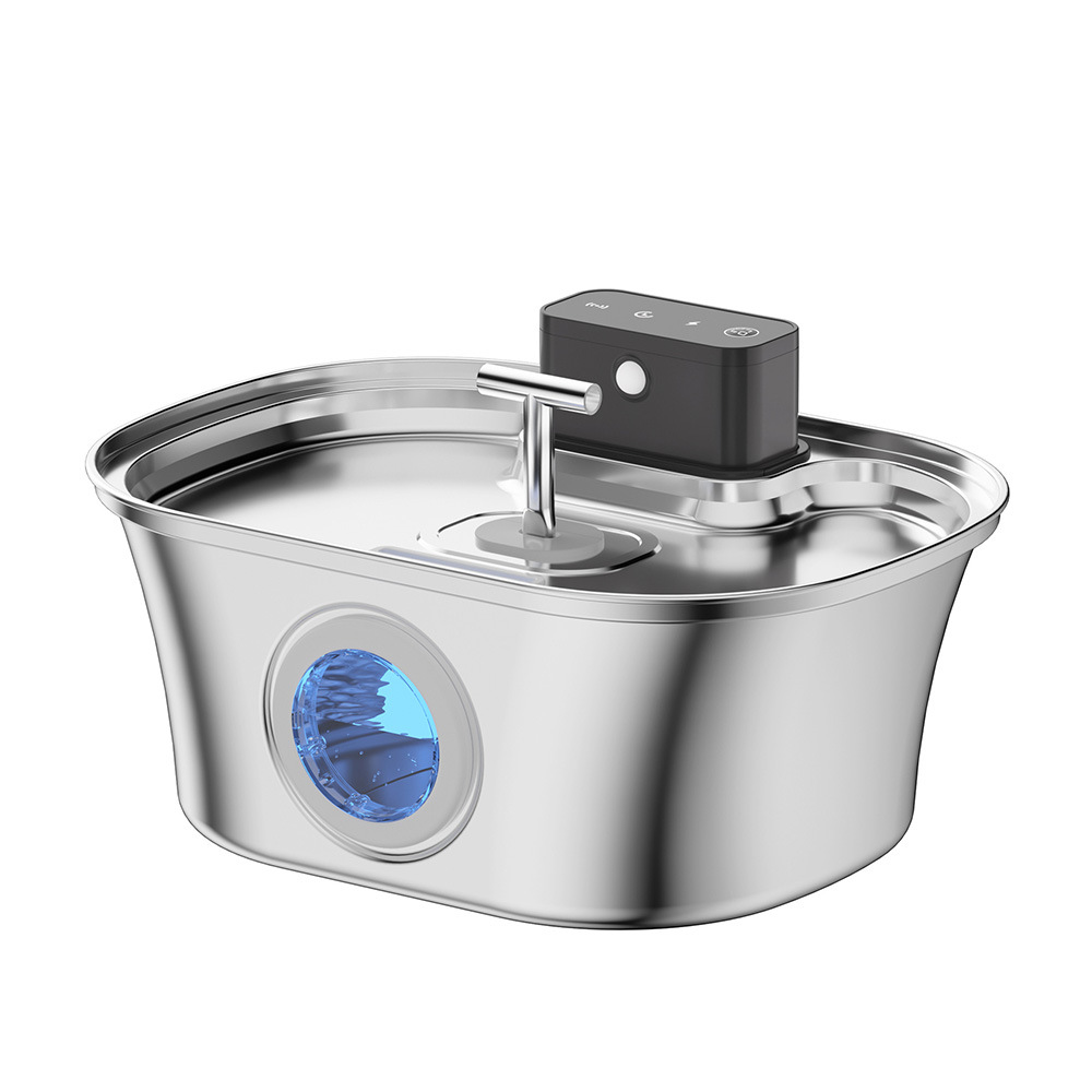Dispensador de agua inteligente para mascotas, sensor automático inalámbrico, bebedor de agua para gatos, alimentador de agua de acero inoxidable 304, desenchufado