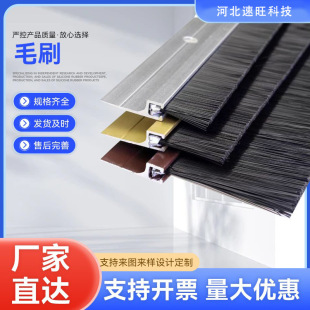 Manufacturer Supplies H/F Aluminum Alloy Strip Brushes, Industrial Dust-Proof Brushes, Cabinet Brushes, Elevator Strip Brushes, Door and Window Sealing Brushes