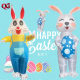 Cross-border Amazon New Easter Bunny Inflatable Clothing Stage Performance Easter Egg White Rabbit Strap Rabbit Doll Clothing