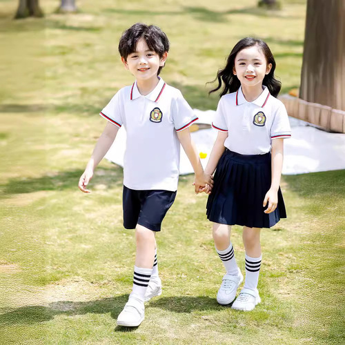 幼儿园园服夏装小学生校服套装毕业服装夏季英伦风连衣裙儿童班服