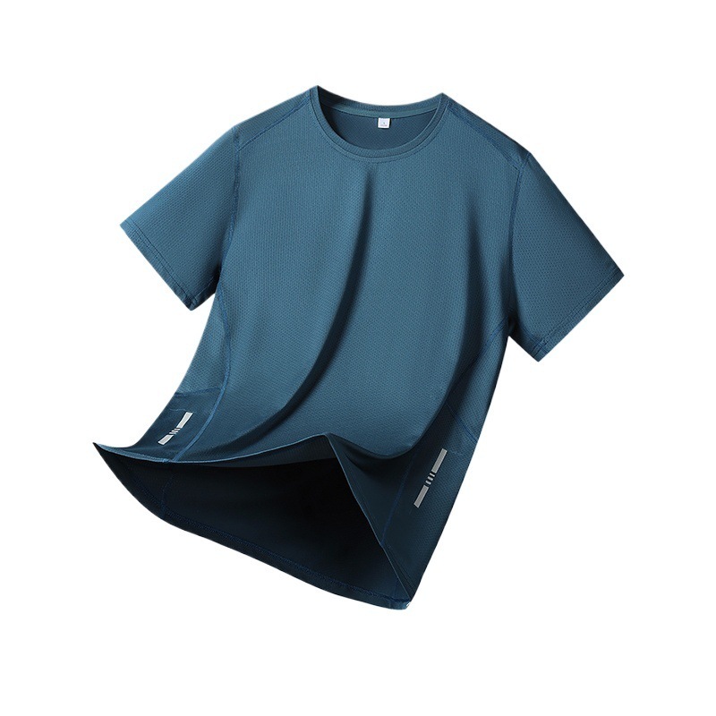 2024 nuevo estilo al aire libre transpirable deportes casuales camiseta de pareja de manga corta fitness masculino de secado rápido carrera elástica suelta