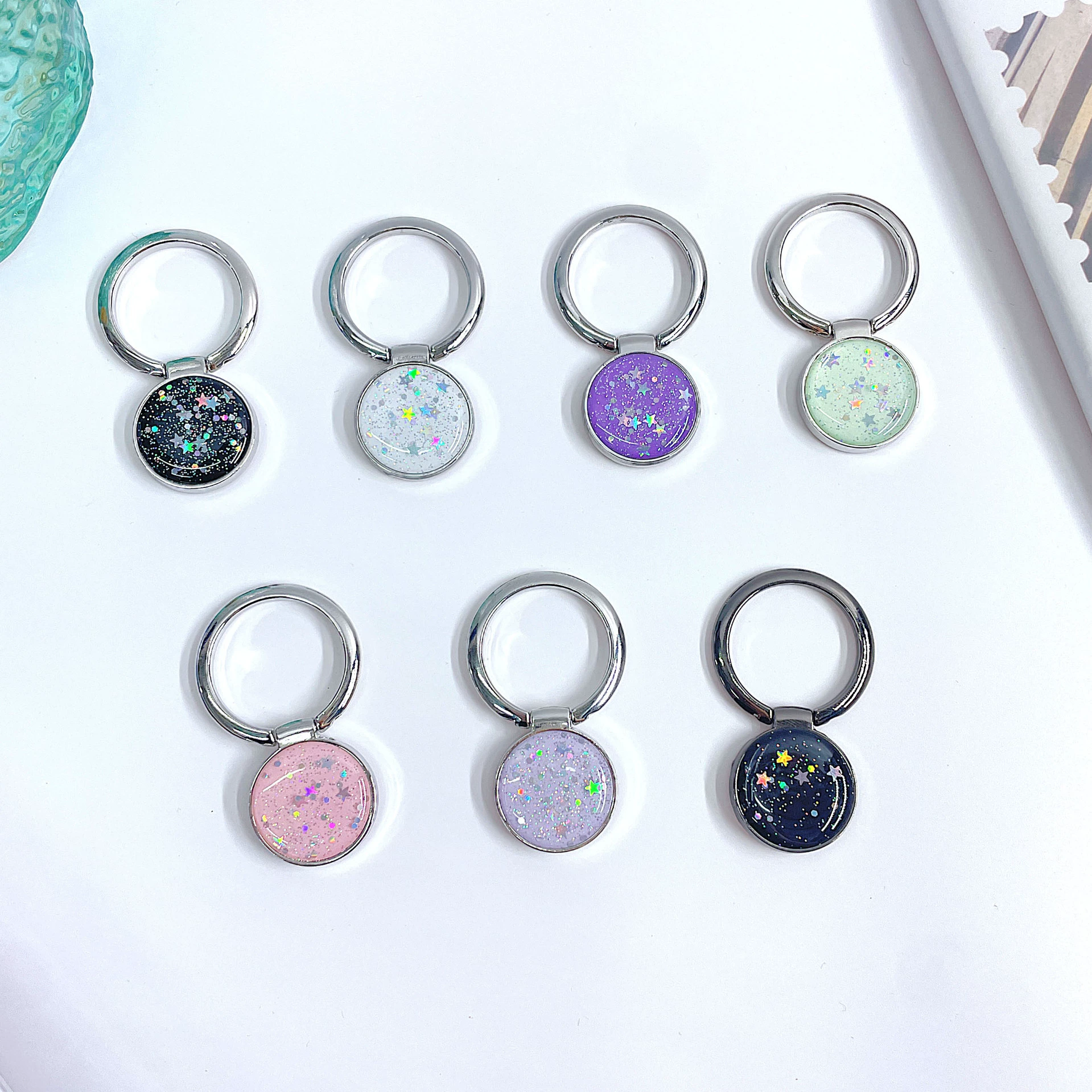 Горячая распродажа TEMU 9999+ звездное небо, основа из цинкового сплава, 360-градусное вращение, подходит для кольцевого держателя Apple, в наличии.