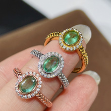 �¿���Ȼ��ĸ�G��ָS925�y�Ƕ��5x7mm�ٴ�W�t����Ů����l