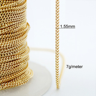 9K Gold Chain Genuine 9K Real Gold Semi-Finished Car Flower Side Chain DIY Necklace Bracelet Jewelry Accessories