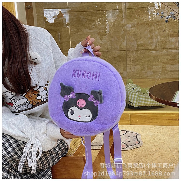 メーカー卸売ベルベットバッグ玩具クロミ斜めショルダーバッグいちご熊ぬいぐるみ日系ハンドバッグサンリオ|undefined