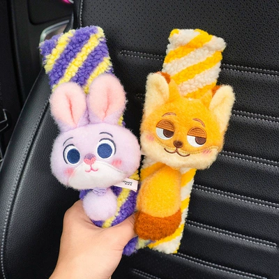 Car Seatbelt Cover Car: Sürətlər qutusu və əl tormozu başlıqları - shoulder-pads-stripes-genuine-judy-nicks-tail-can-move-two