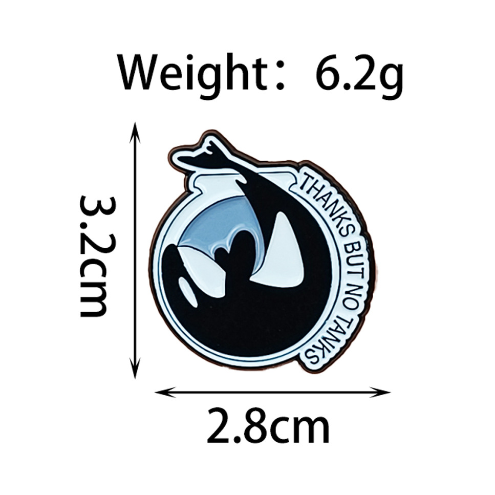 Insignia creativa de animales marinos Dibujos animados linda forma regalo joyería broche transfronterizo ins metal ropa collar