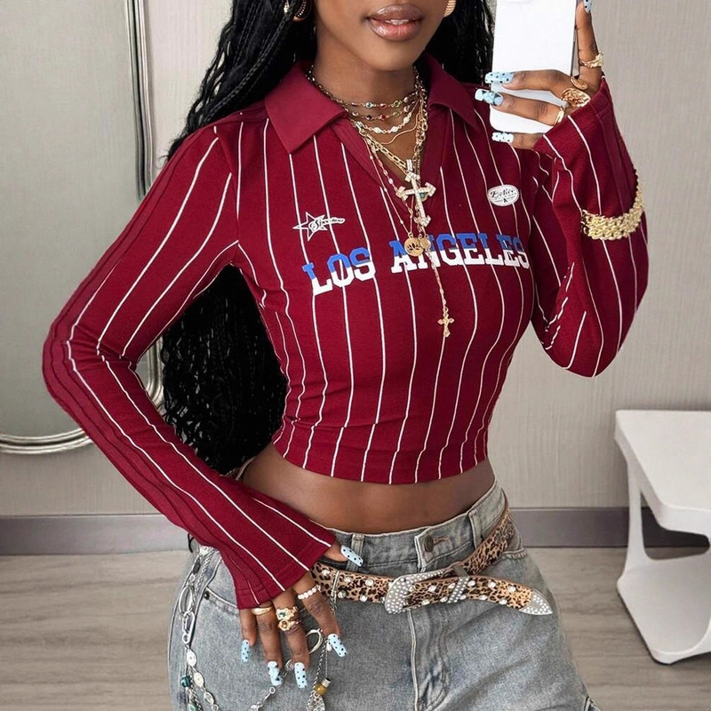 2026 New Long-Sleeved Tops, Fast Fashion Category, Printed Tops for Spring and Autumn, Lightweight Style
