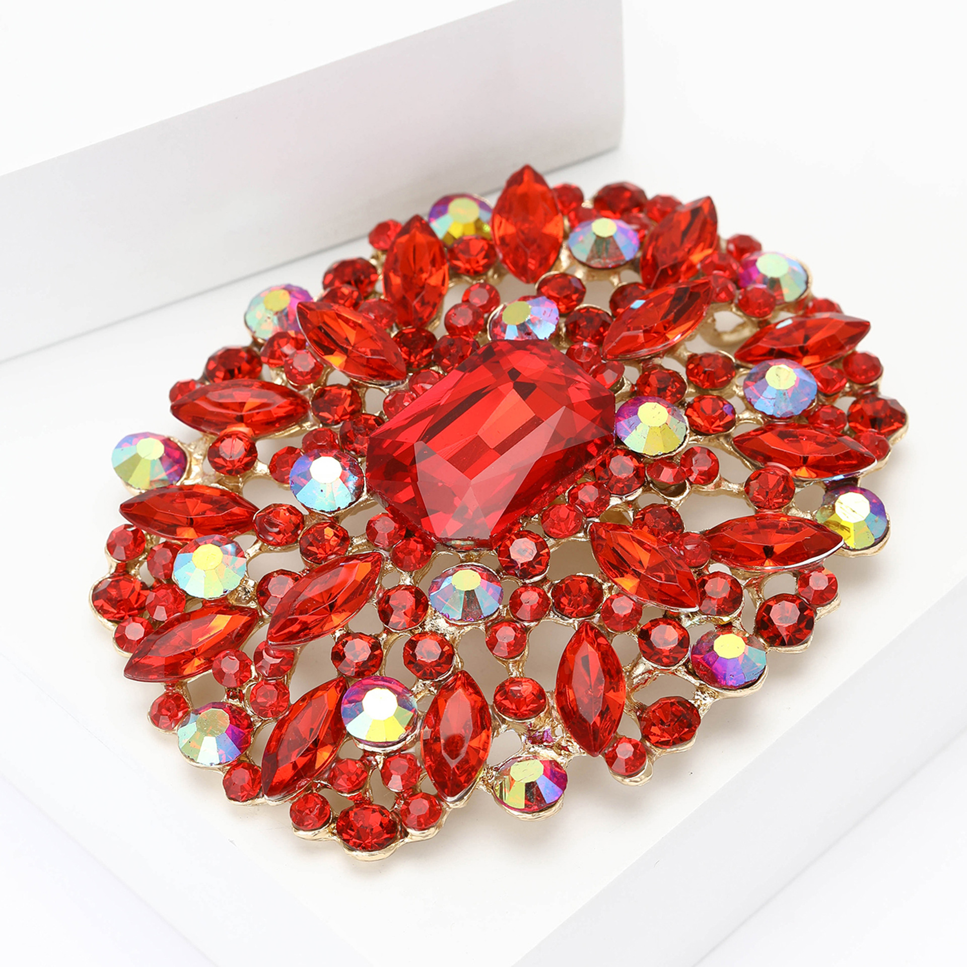 66g Weight Rhinestones Inlay Material Brooches Classification Business, Date, Cocktail Party Occasion Alloy Material Geometric Pattern All Seasons Season Women's Gender Retro Style Retro Pin Geometric Alloy Rhinestones Women's Brooches 11