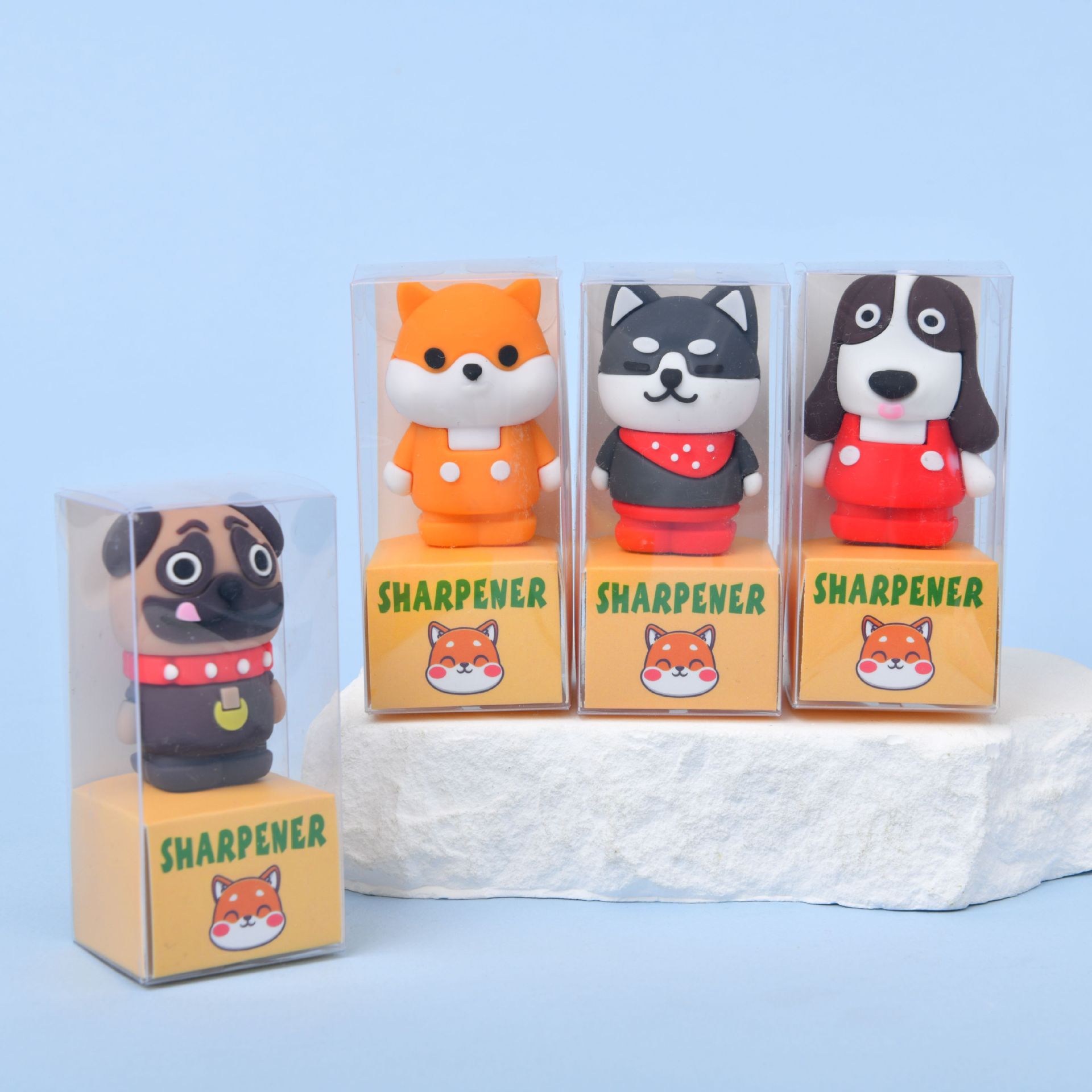 Sacapuntas de animal de dibujos animados, para estudiantes, venta al por mayor