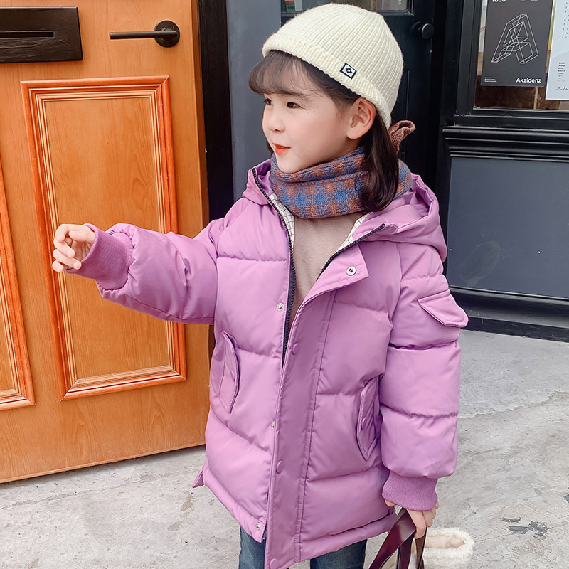 2024 nuevos niños abajo Chaqueta de algodón acolchado de los hombres de longitud media de las mujeres anti-temporada de invierno estilo coreano Chaqueta de algodón acolchado abrigo engrosado