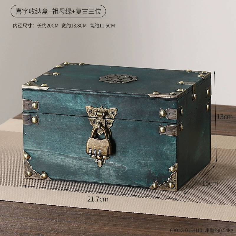 Retro wooden table storage box, wooden box