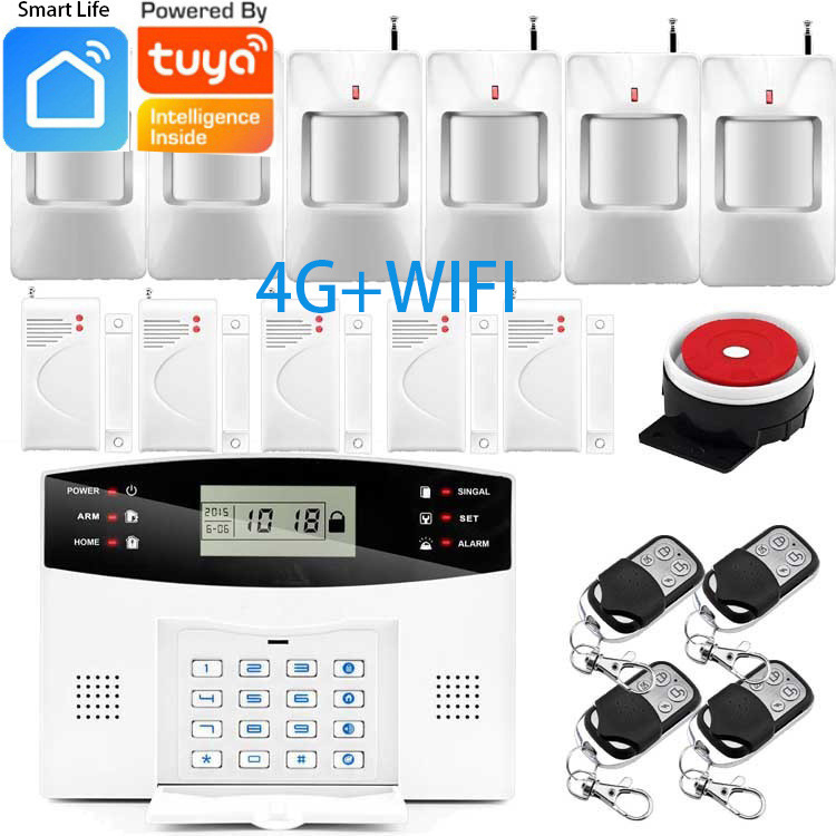 Tuya WIFI 4G alarm赤外線警報器落書き知能防犯警報器ロシア英語スペイン語|undefined
