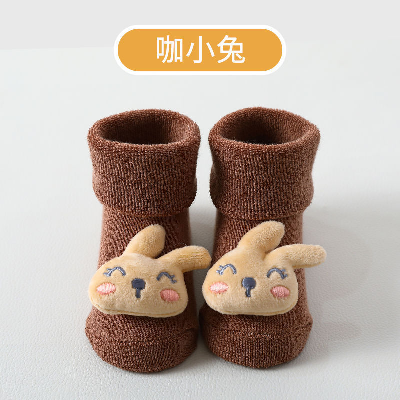赤ちゃんの学校の靴下の赤ちゃんのA類の秋冬の床の靴下の子供の厚い毛の輪の靴下の男女の子供の靴の靴下の卸売り|undefined