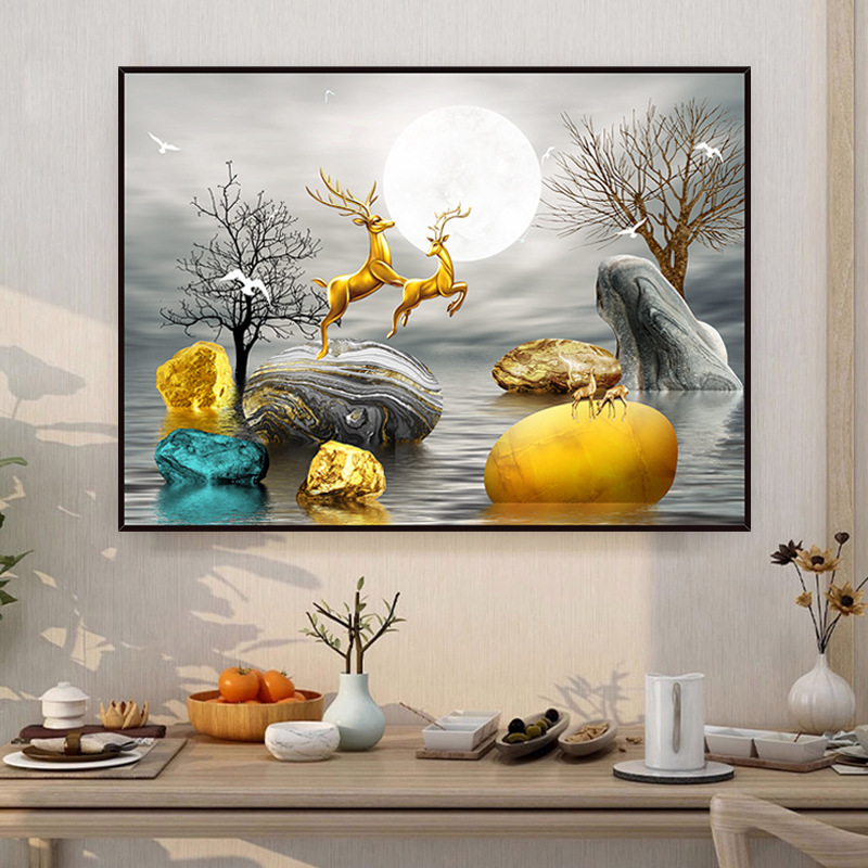 高级风床头画自粘装饰画卧室房间贴画墙贴名宿墙面3D立体墙画贴纸|undefined