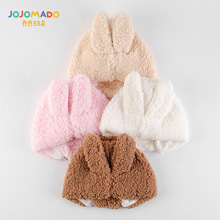 圣诞鹿角冬季儿童护耳保暖婴儿帽男女童兔毛加绒可爱小孩宝宝帽子