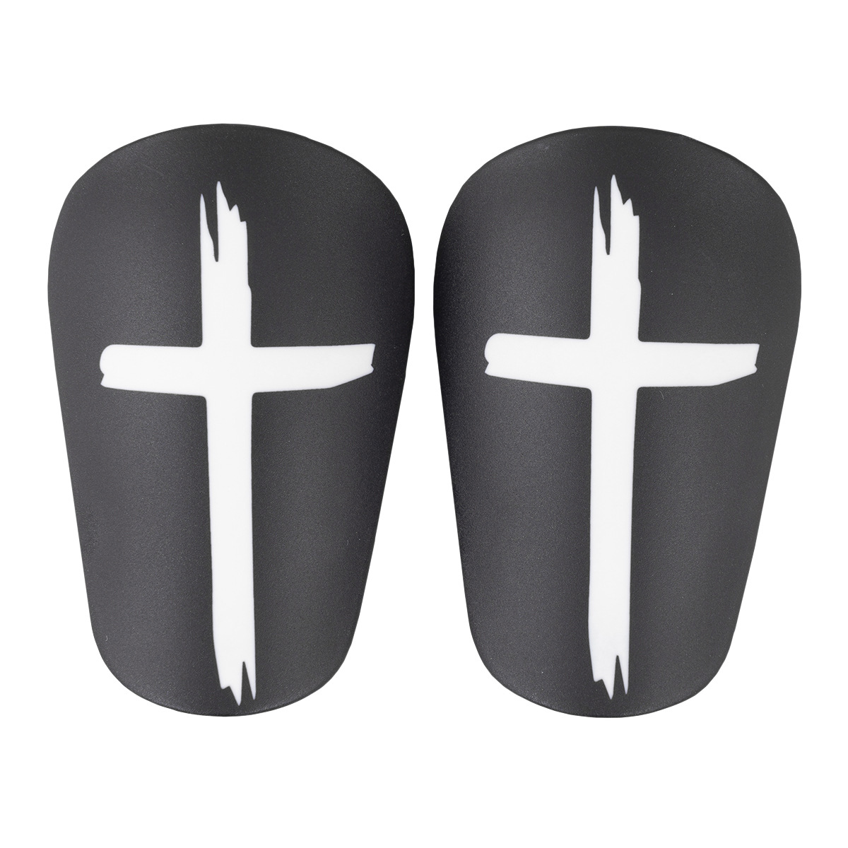 블랙 (XS 길이 8cm 폭 5cm) 크로스 정강이 보호대