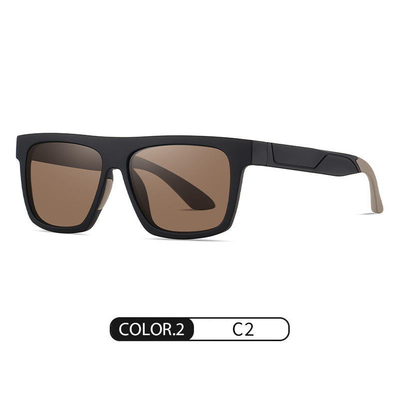 Nuevo espejo polarizador para hombre S11104 moda pintura elástica TR montura cuadrada gafas de sol gafas de sol anti-ultravioleta de pesca