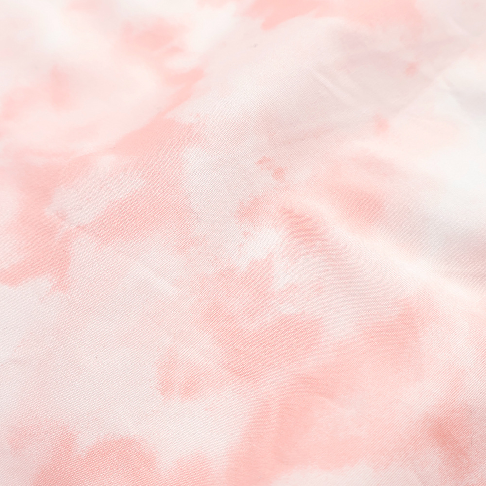 粉色扎染印花柔软亲肤纯棉面料 春夏衬衫连衣裙吊带布料