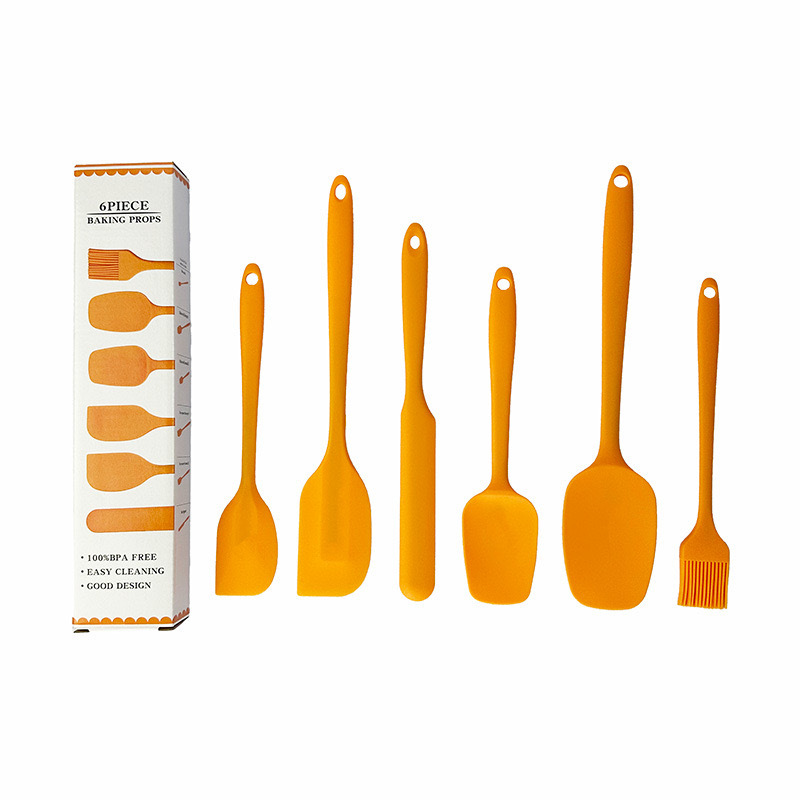 Pala de silicona Cepillo de silicona Cepillo de aceite Juego de horneado de barbacoa Pastel de crema espátula de silicona Juego de herramientas de horneado