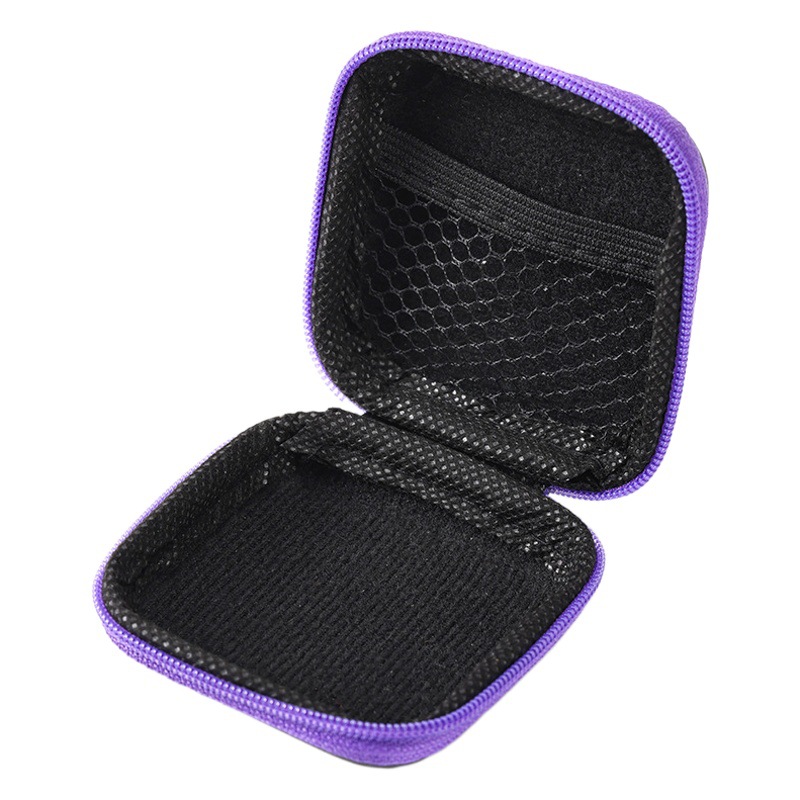 Bolsa de cremallera impermeable cuadrada bolsa de auriculares bolsa de almacenamiento de cable de datos Eva