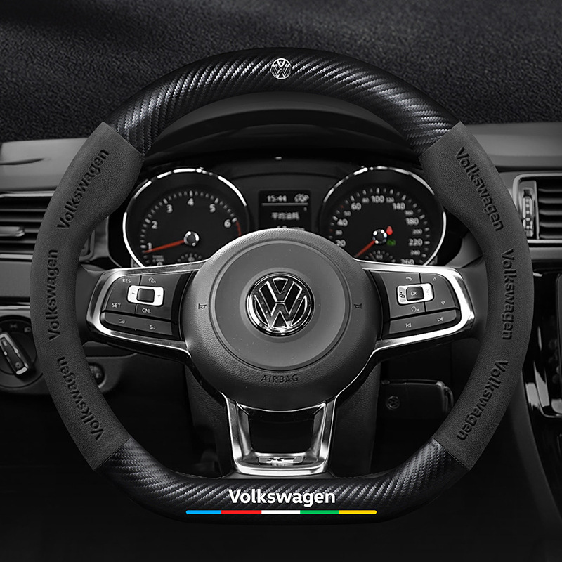 Steering wheel cover | Carbon Fiber Four-Season Universal Leather