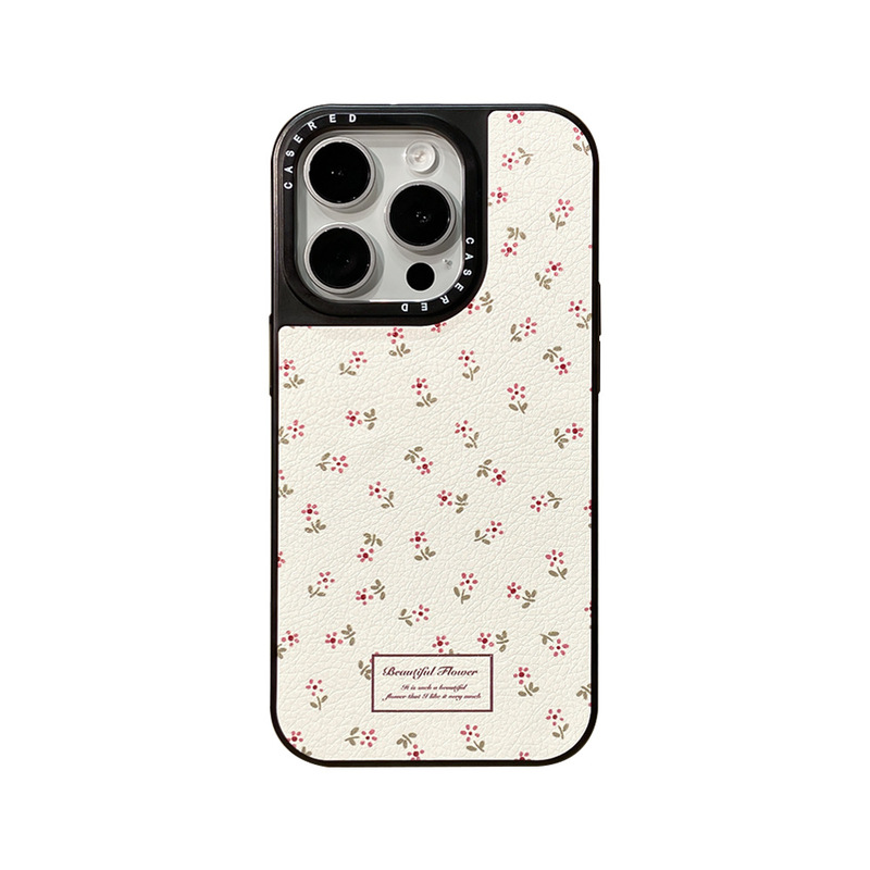 适用苹果15/16/17promax小碎花手机壳韩系iPhone13ins防摔高级感|undefined