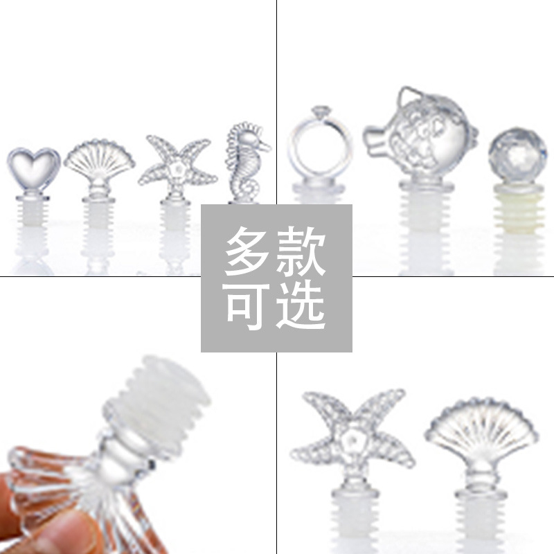 Enchufe universal botella de aromaterapia de vidrio cubierta de madera tapón de bola de vidrio tapón de polímero botella de aromaterapia creativa tapón interno en stock al por mayor