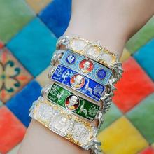 复古气质s925纯银泰国龙婆瑞佛系牌特色纪念品自身像手链小众饰品