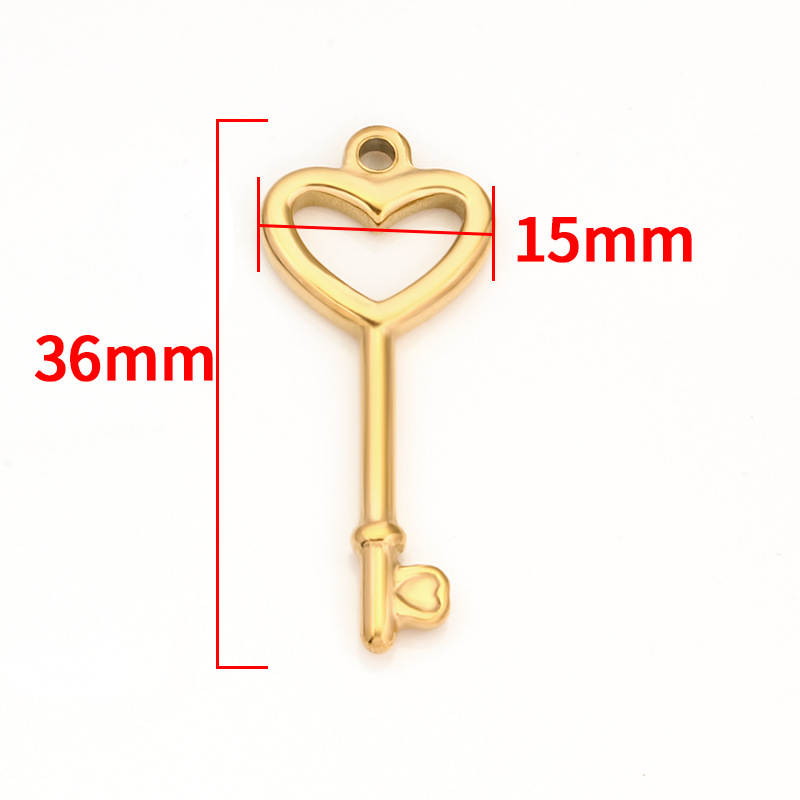 1 Pieza Acero Inoxidable 304 Geométrico Estrella Llave Colgante Barras Espaciadoras display picture 5