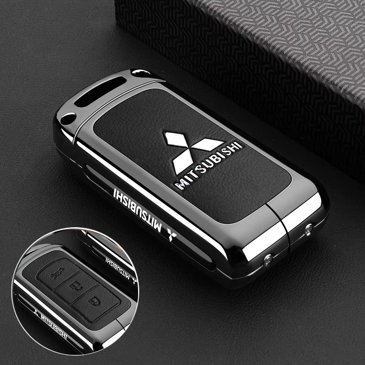 Suitable for Mitsubishi Outlander Key Cover Asx Yige Pajero V93 Jinchang L200 Wingshen Car Bag Buckle Shell