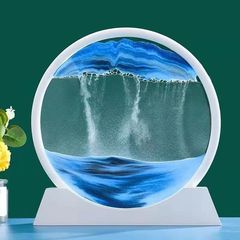 工場直売軽豪華円形流砂画立体動的砂時計家庭装飾品客間デスクトップ装飾品