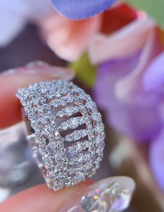 18K Gold Natural High-Quality High-End Jewelry Luxury Full Diamond Inlaid Ring Jewelry Jewelry Tiktok Wholesale Generation