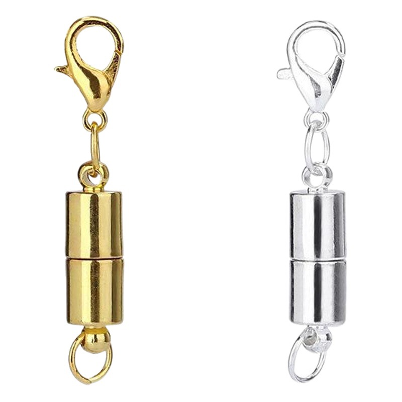 Oro imán cilíndrico hebilla redonda esférica magnética hebilla pulsera cabeza langosta hebilla DIY joyería hebilla magnética joyería del oído image 1