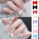 Popular online popular nail resin black and white bow jewelry frosted ribbon ballet style wear nail DIY accessories