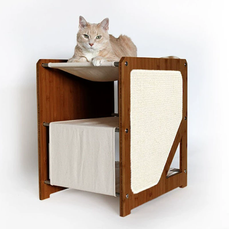 Каркас для лазанья для кошек Роскошная колонна для лазанья для кошек Деревянное кошачье гнездо Кошачья комната Четыре сезона Кошачья скретч-доска Кошкин дом Кошачье дерево Интегрированная Оптовая генерация