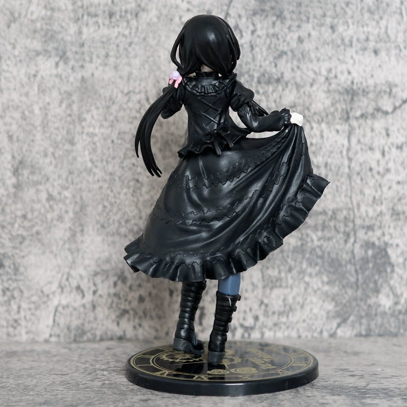 Anime DATE A LIVE Tokisaki Kurumi Black Dress 19.5cm PVC