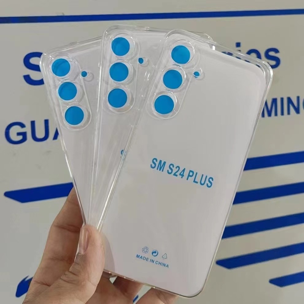 High transparent fine hole TPU phone case suitable for Samsung model S24 PLUS flexible glue transparent phone case protective cover