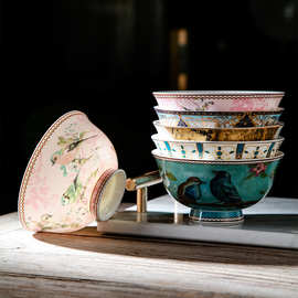 美道碗家用2021新款轻奢餐具创意吃饭碗组合汤面碗骨瓷碗勺套装