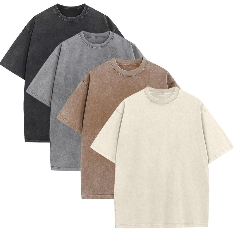 Distressed Pure Cotton Washed T-Shirt with Logo, Batik Workwear, DIY American-Style Heavy-Duty Cultural Shirt, Short-Sleeved Class Uniform Customization Distressed Pure Cotton Washed T-Shirt with Logo, Batik Workwear, DIY American-Style Heavy-Duty Cultural Shirt, Short-Sleeved Class Uniform Customization