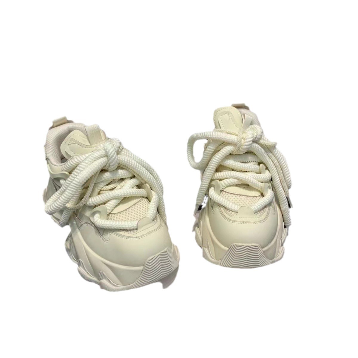 Altura de suela gruesa de las mujeres que aumenta los zapatos de papá, 2024 primavera nuevos zapatos respirables ligeros, zapatilla de deporte de las mujeres