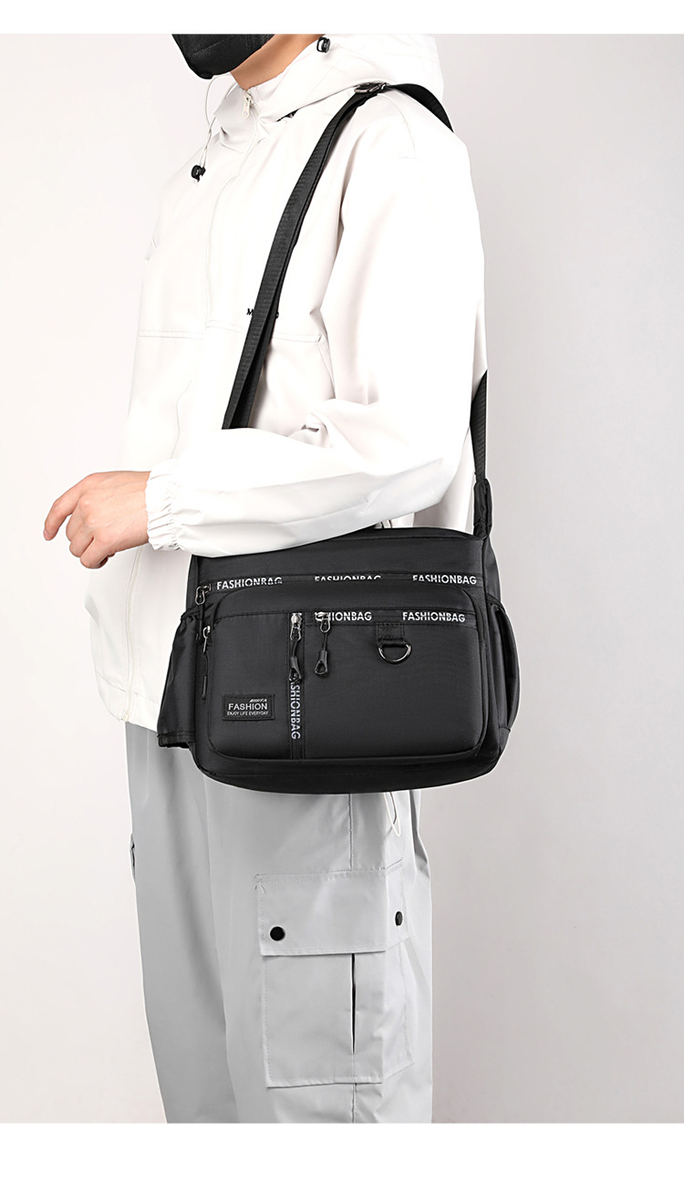New 2024 men's bag, large-capacity casual men's crossbody bag, waterproof single-shoulder bag, multi-layered business versatile travel bag undefined