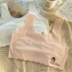 夏の氷の糸のスポンジのマットの発育期の女の子のベストの少女の小さいベストの一体式の走ることができません。