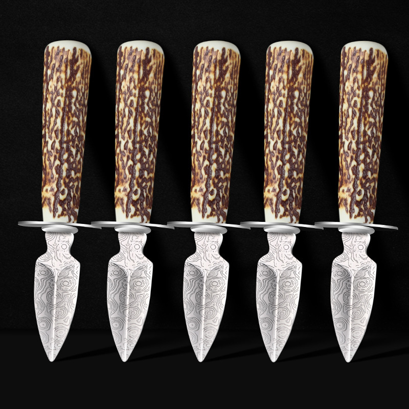 cuchillo de ostras, cuchillo de ostras doméstico, acero inoxidable, herramienta comercial de caparazón de ostras marinas