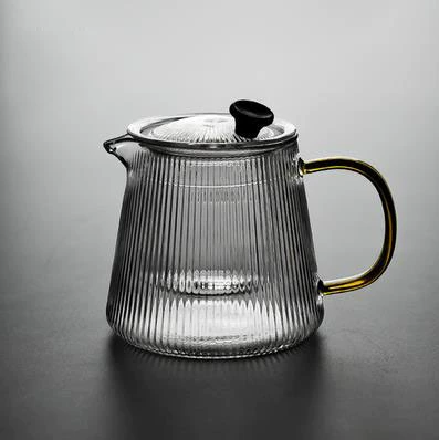 Glass teapot, set, filter, capacious tea