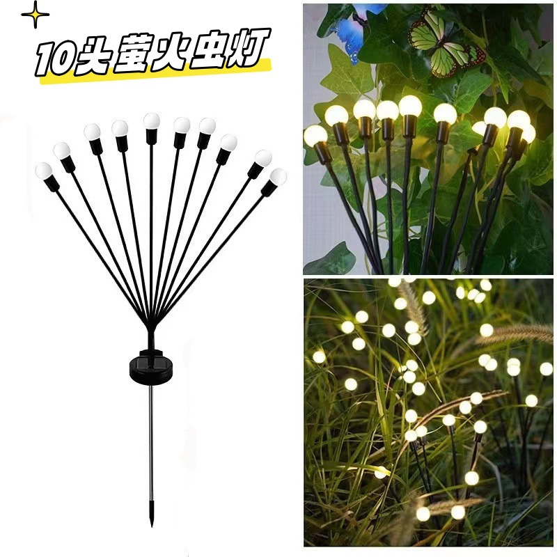 lámpara de luciérnagas solar, lámpara de luciérnagas de aire, lámpara de jardín